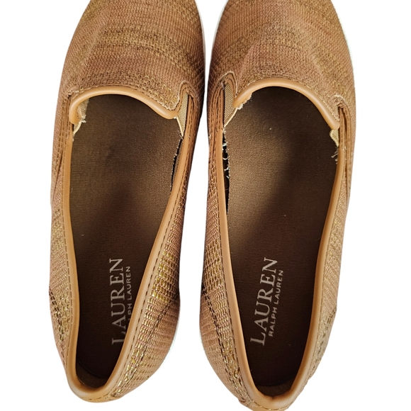 Lauren Ralph Lauren Janis Womens Fashion Slip on Sneakers - Tan - Picture 9 of 11